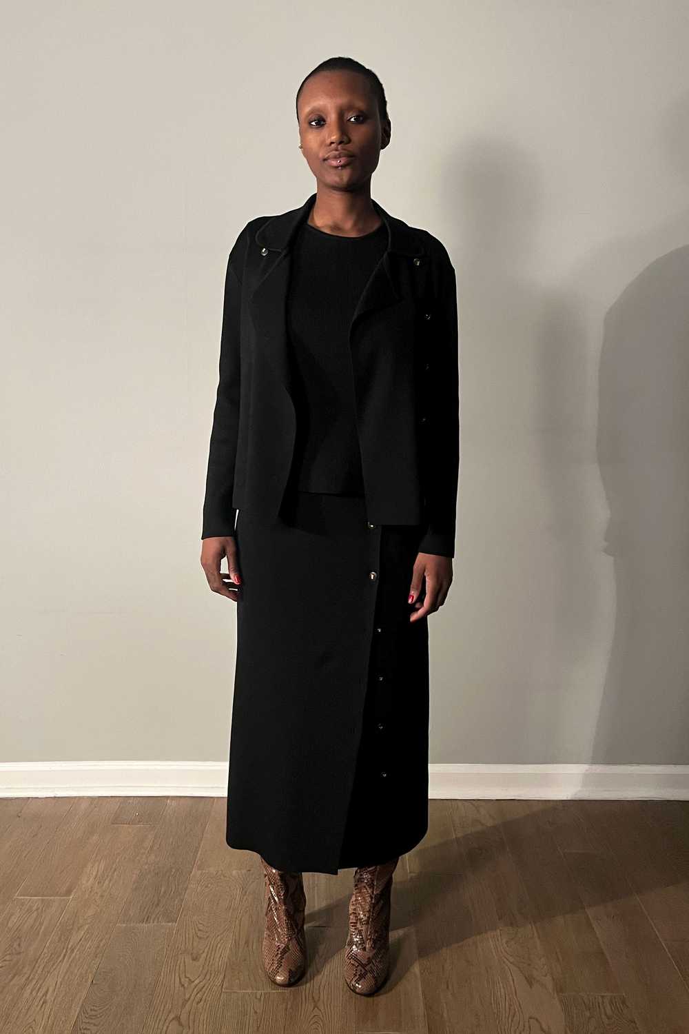 Fendi Black Wool Blend 3-PC Skirt Set - image 2