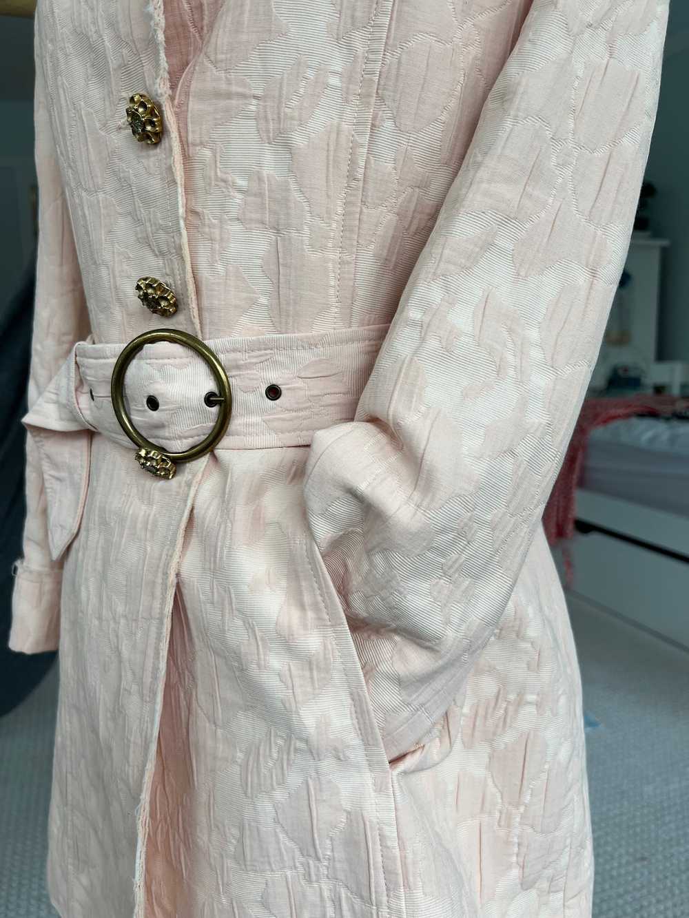 Motivi Vintage Pink Raw Edge Coat with Belt, 8 - image 3