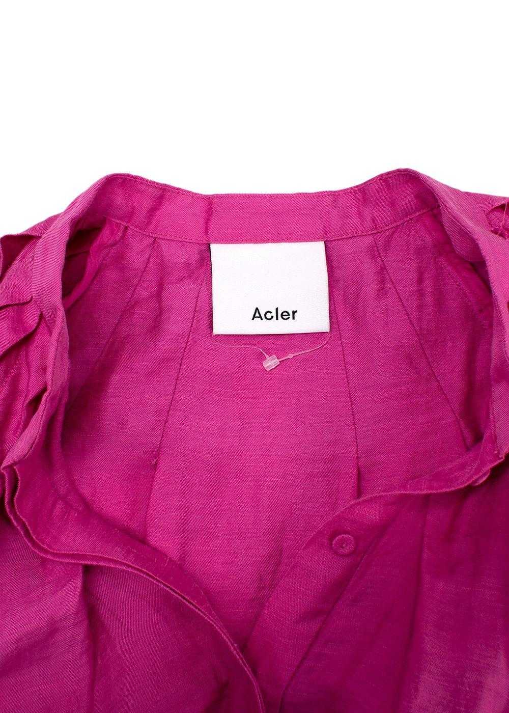 Acler Acler Linen-Blend Cranhurst Midi Dress - image 5