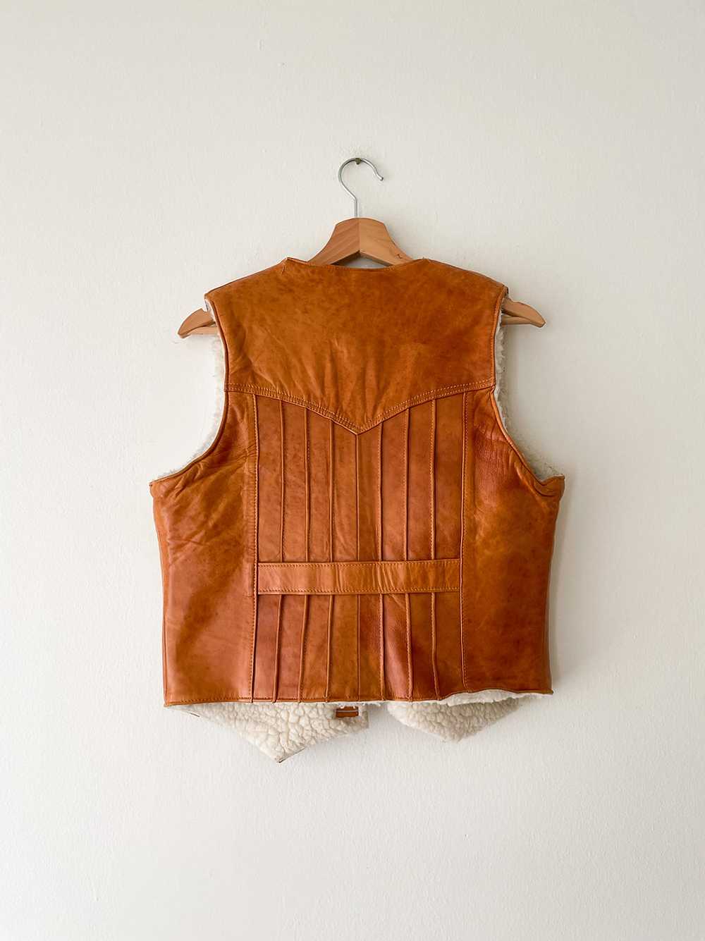 Shearling Leather Vest - image 2