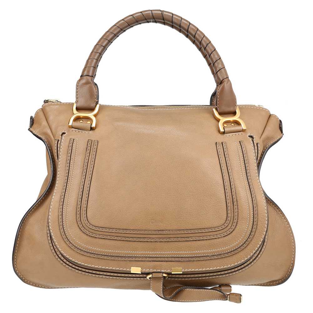 Chloé Marcie handbag in brown grained leather Col… - image 2