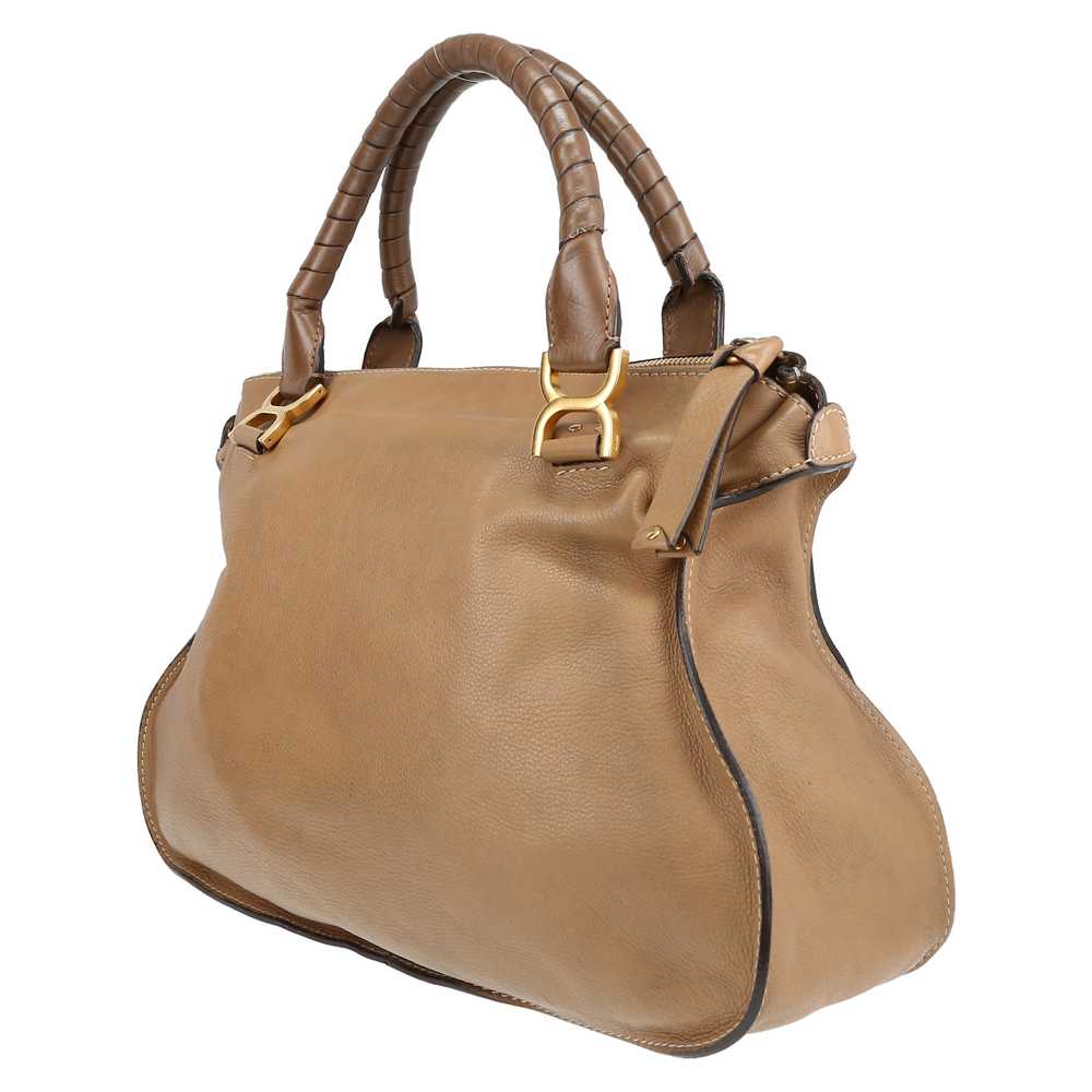 Chloé Marcie handbag in brown grained leather Col… - image 5