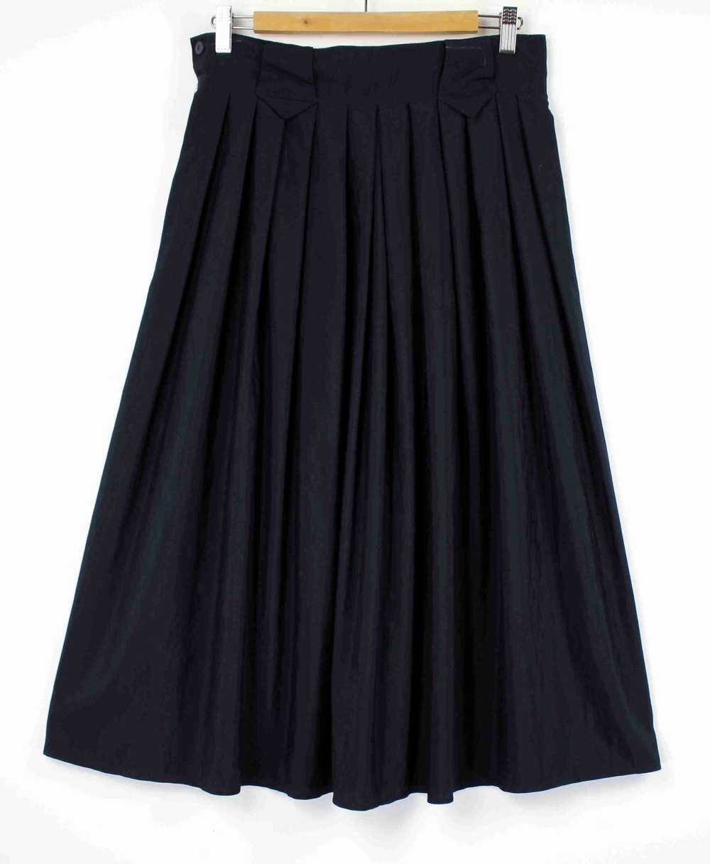 80's skirt - Navy blue midi skirt Made in France … - image 3