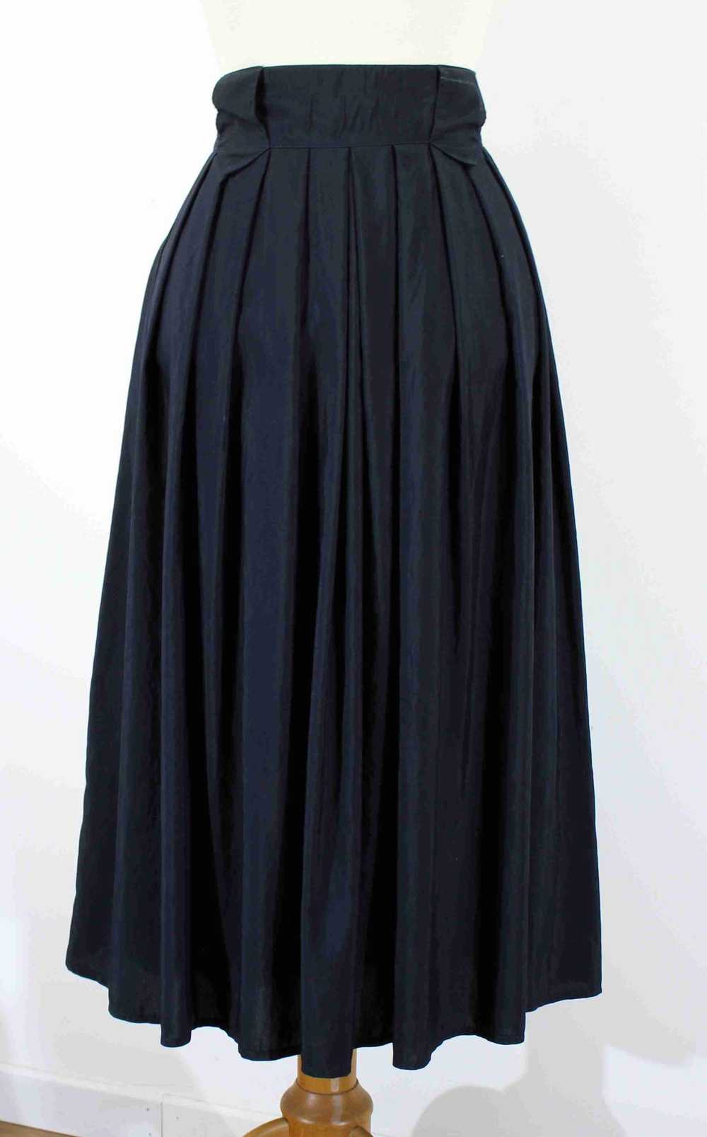 80's skirt - Navy blue midi skirt Made in France … - image 5