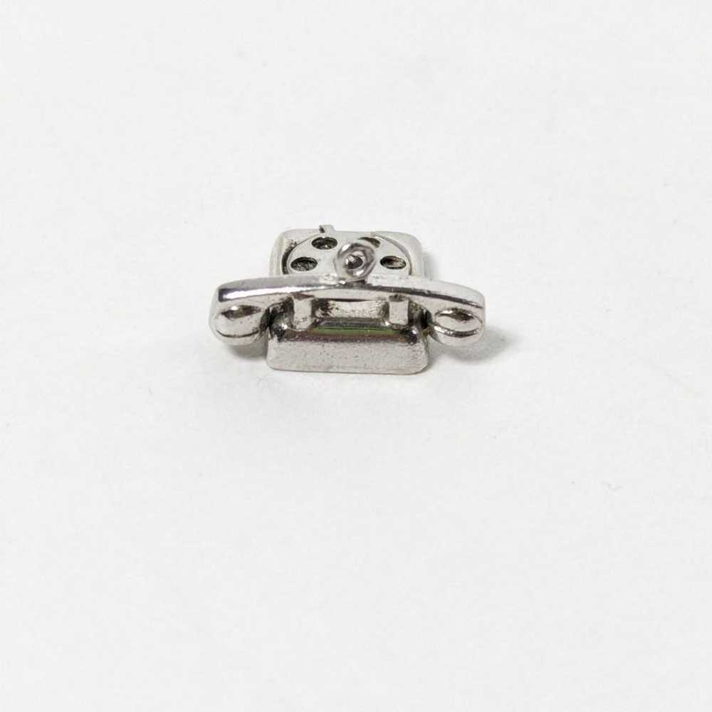 Vintage Sterling Silver Rotary Telephone Charm - image 3
