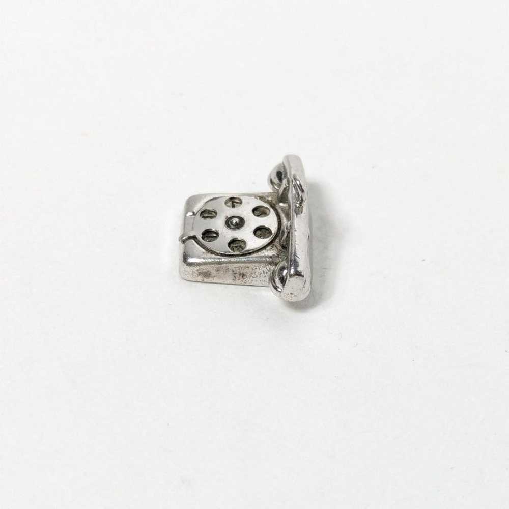 Vintage Sterling Silver Rotary Telephone Charm - image 5