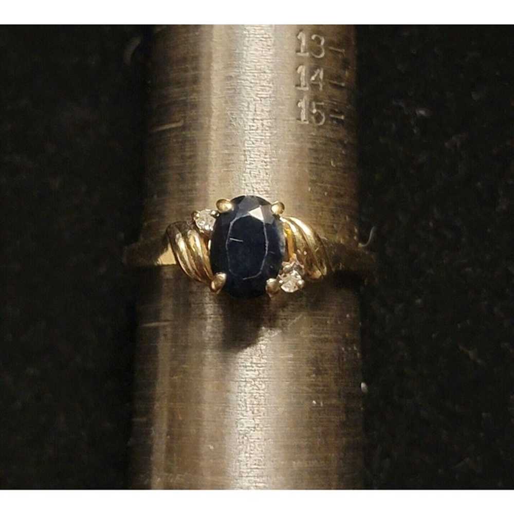 Vintage 10kt Sapphire 6 3/4 Yellow Gold 10k Ring - image 1