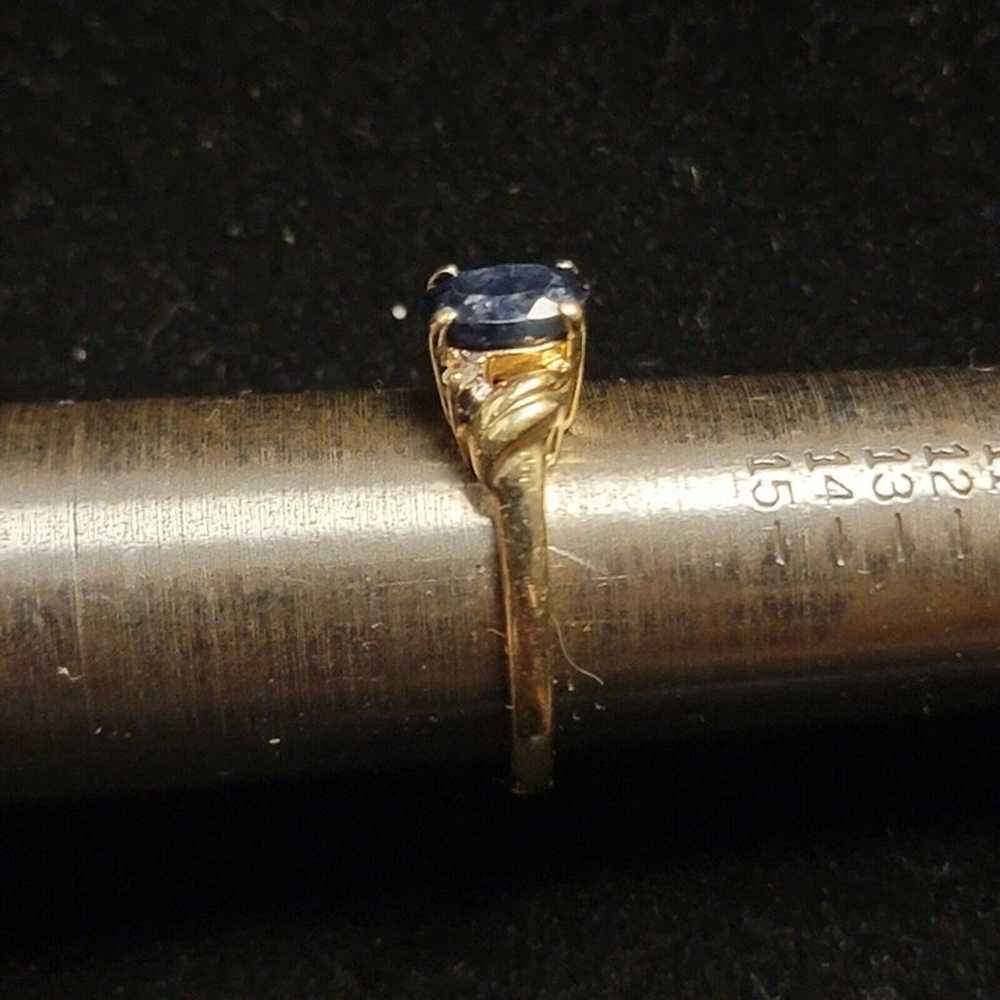 Vintage 10kt Sapphire 6 3/4 Yellow Gold 10k Ring - image 2