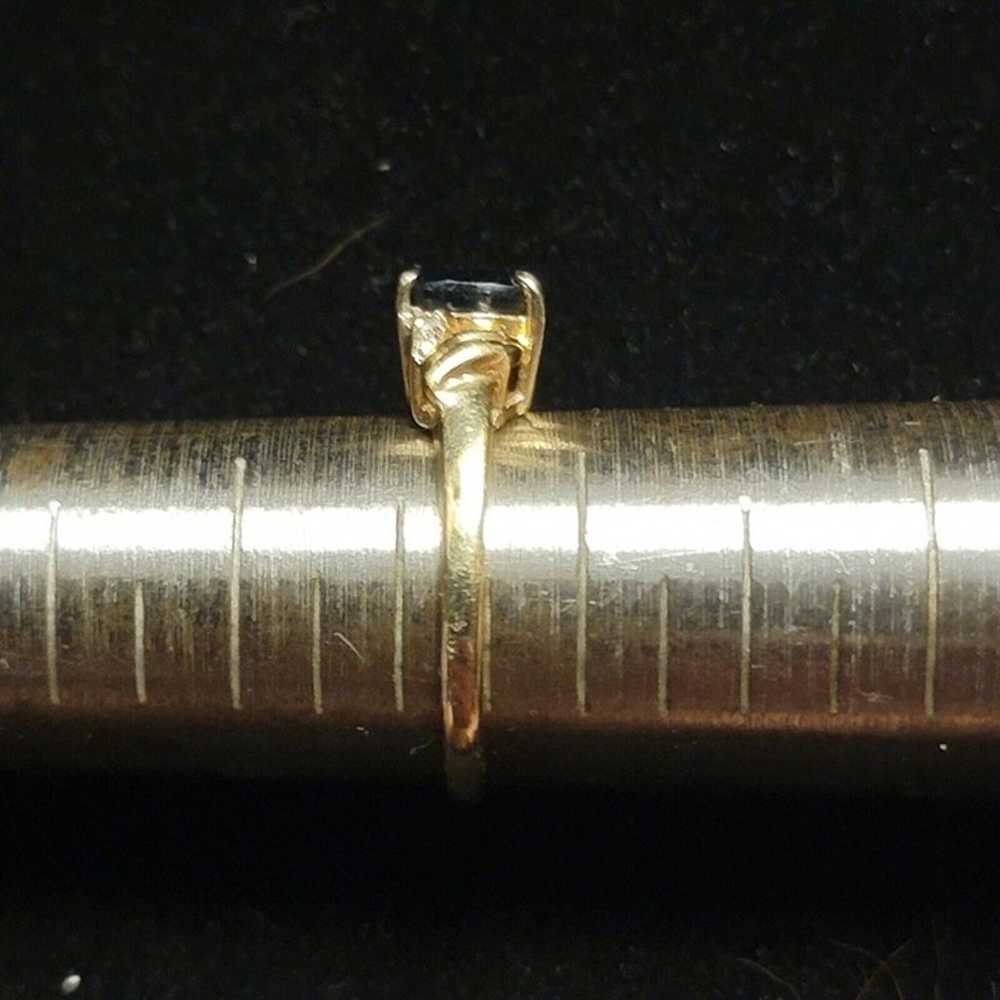 Vintage 10kt Sapphire 6 3/4 Yellow Gold 10k Ring - image 4