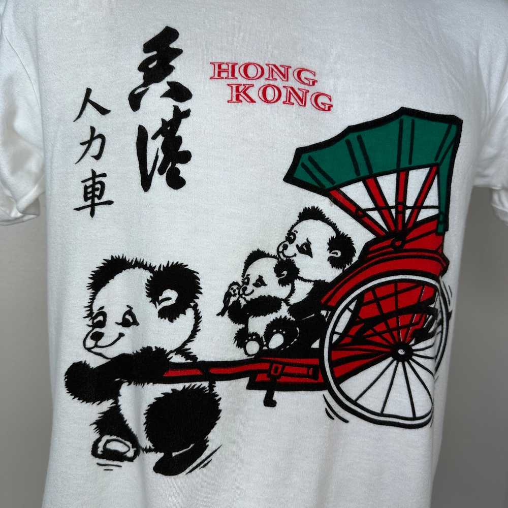 1980s Hong Kong Pandas Souvenir T-Shirt, Rambo Si… - image 2