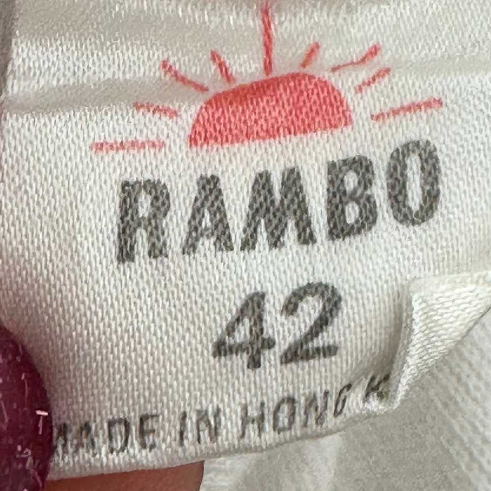 1980s Hong Kong Pandas Souvenir T-Shirt, Rambo Si… - image 4