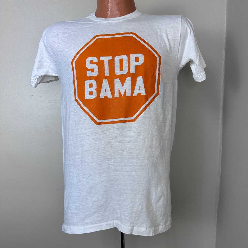 1970s Stop Bama T-Shirt, Healthknit Size Small, U… - image 1