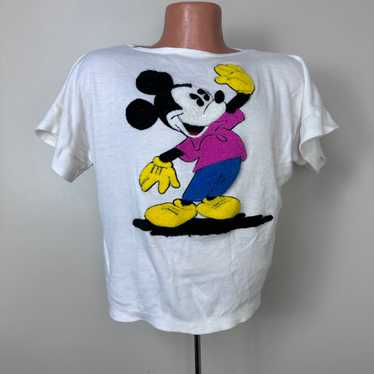 1980s Mickey Mouse T-Shirt, Sunday Comics Size Me… - image 1