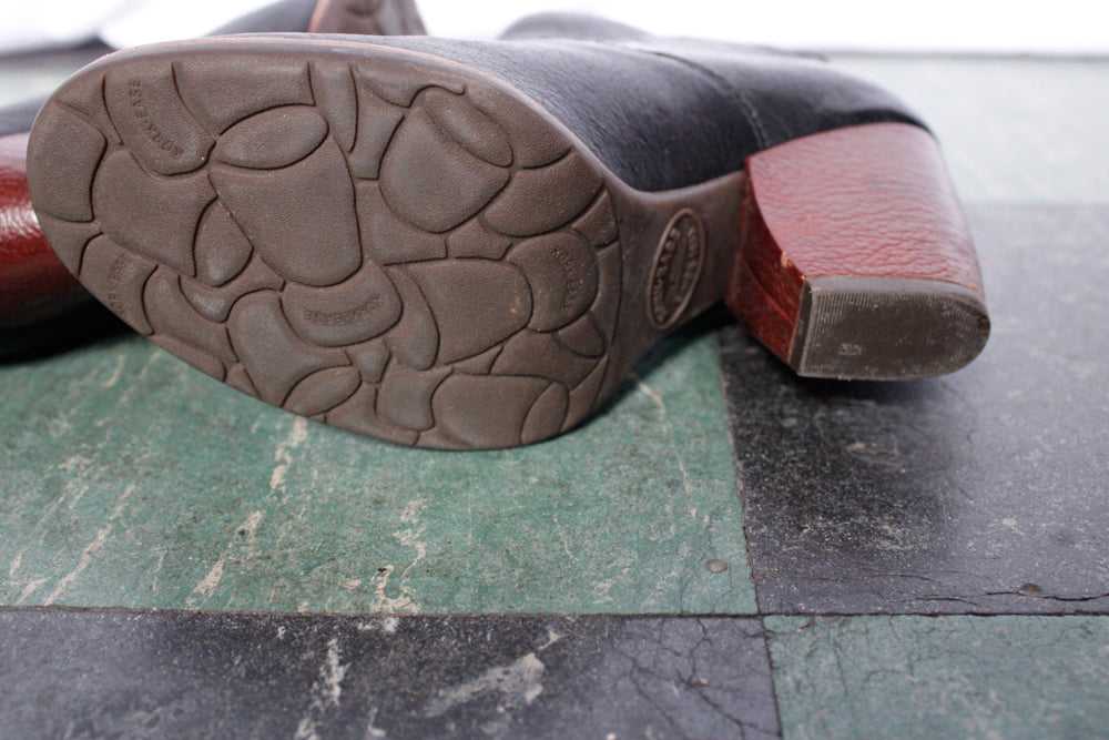 Vintage inspired KORK-EASE Black Leather Ankle Bo… - image 6
