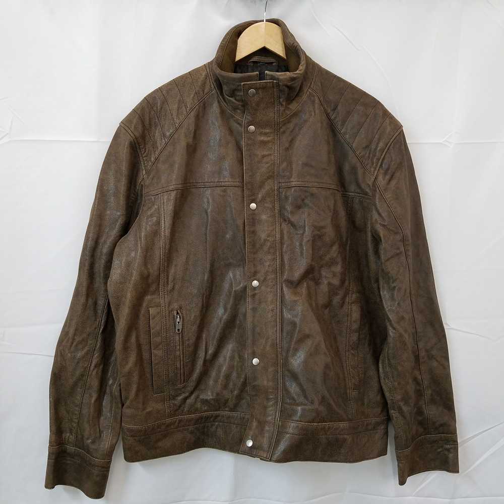Sporty's Pilot Shop Brown Leather Bomber Jacket S… - image 1