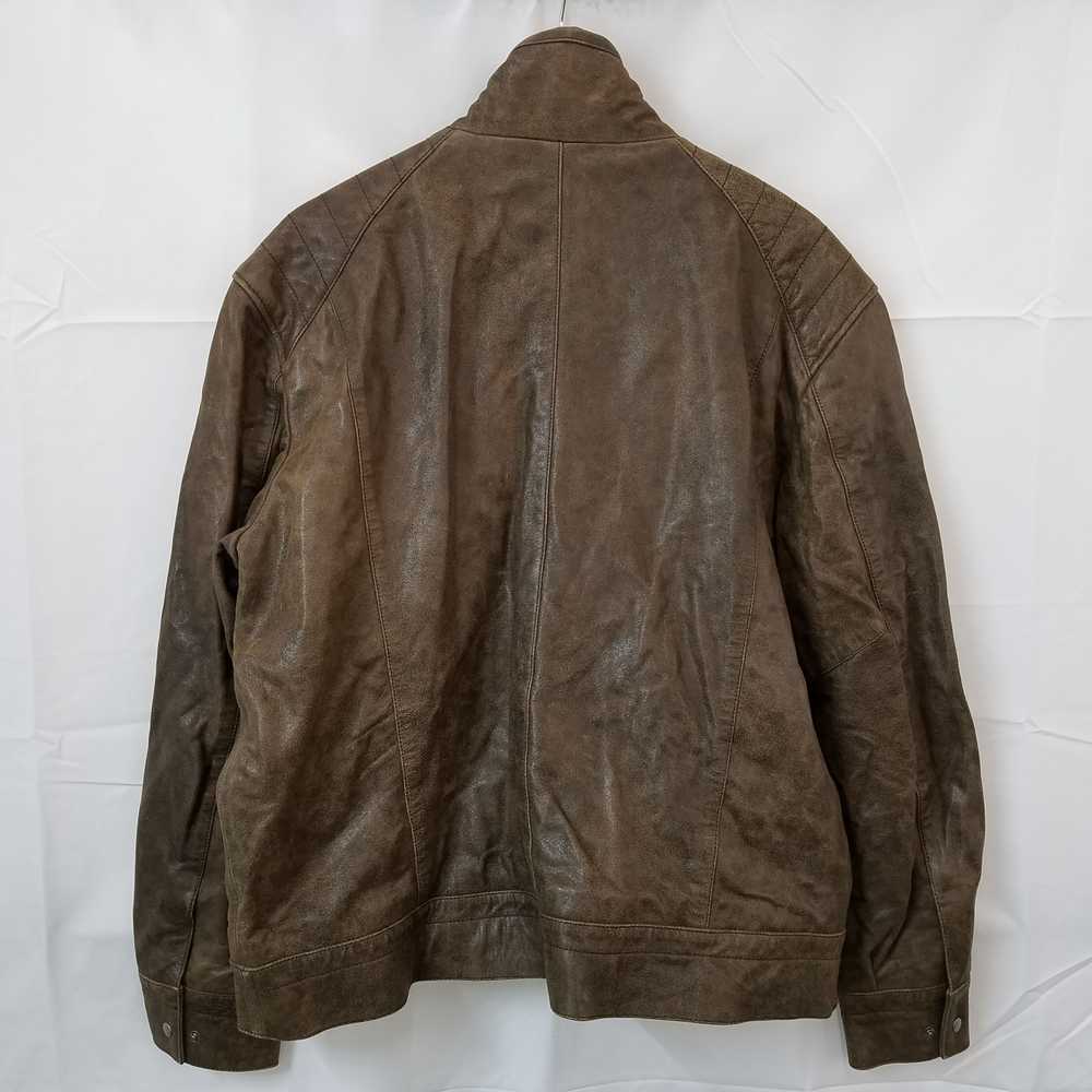 Sporty's Pilot Shop Brown Leather Bomber Jacket S… - image 2