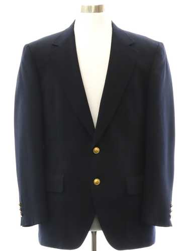 1970's Barrister Mens Dark Blue Blazer Sport Coat 