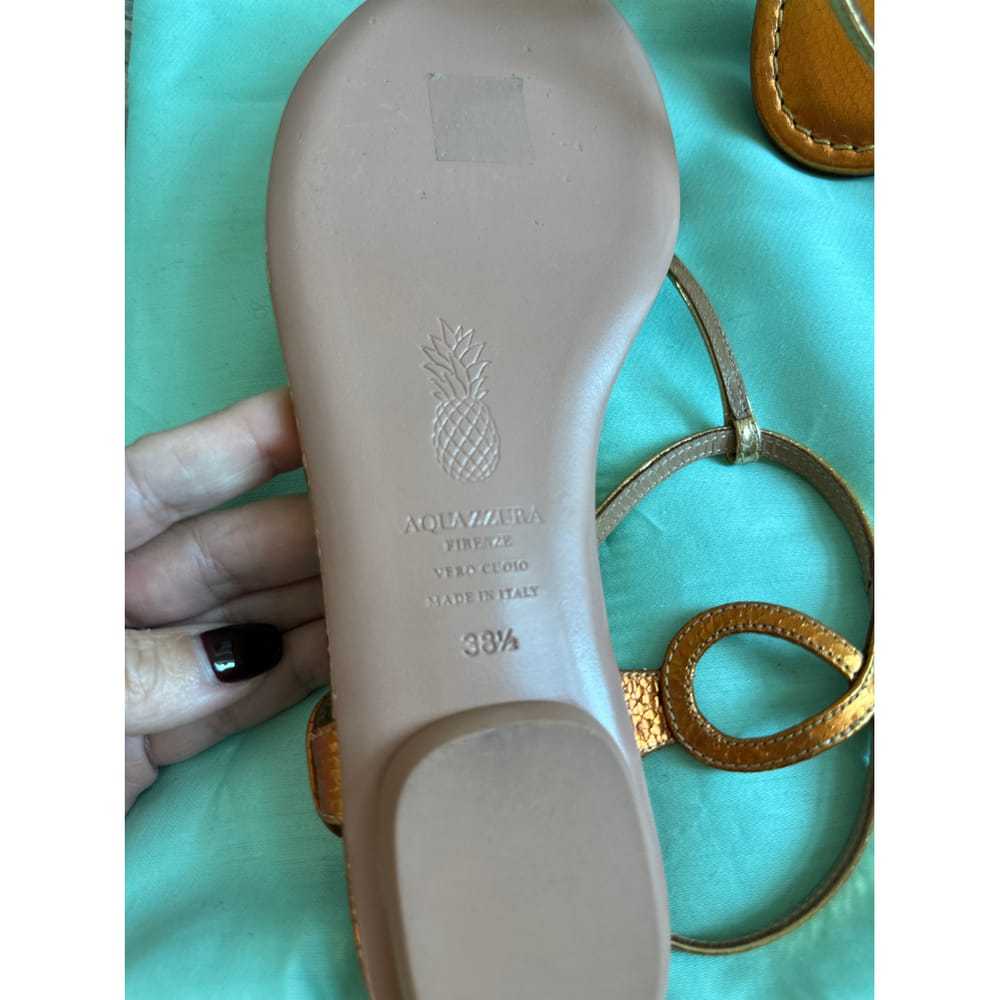 Aquazzura Leather flip flops - image 4