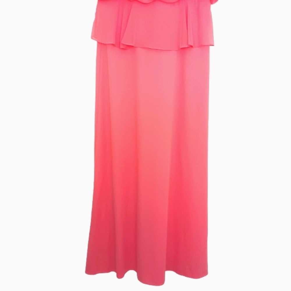 Bridesmaid Dress PINK CORAL Gown Chiffon Goddess … - image 4