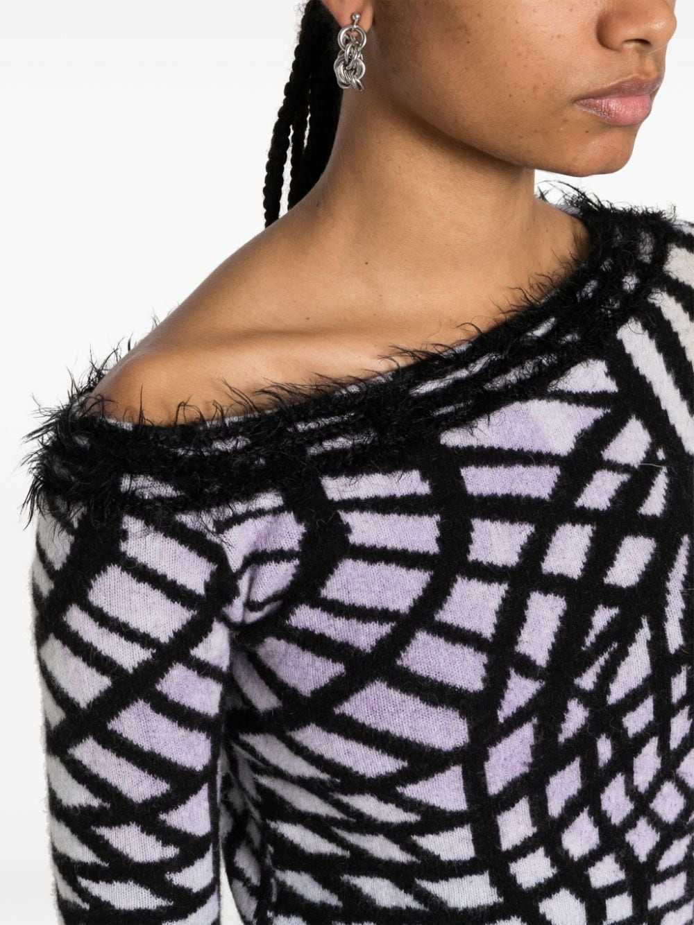 Versace Pre-Owned 2000s intarsia-knit jumper - Bl… - image 5