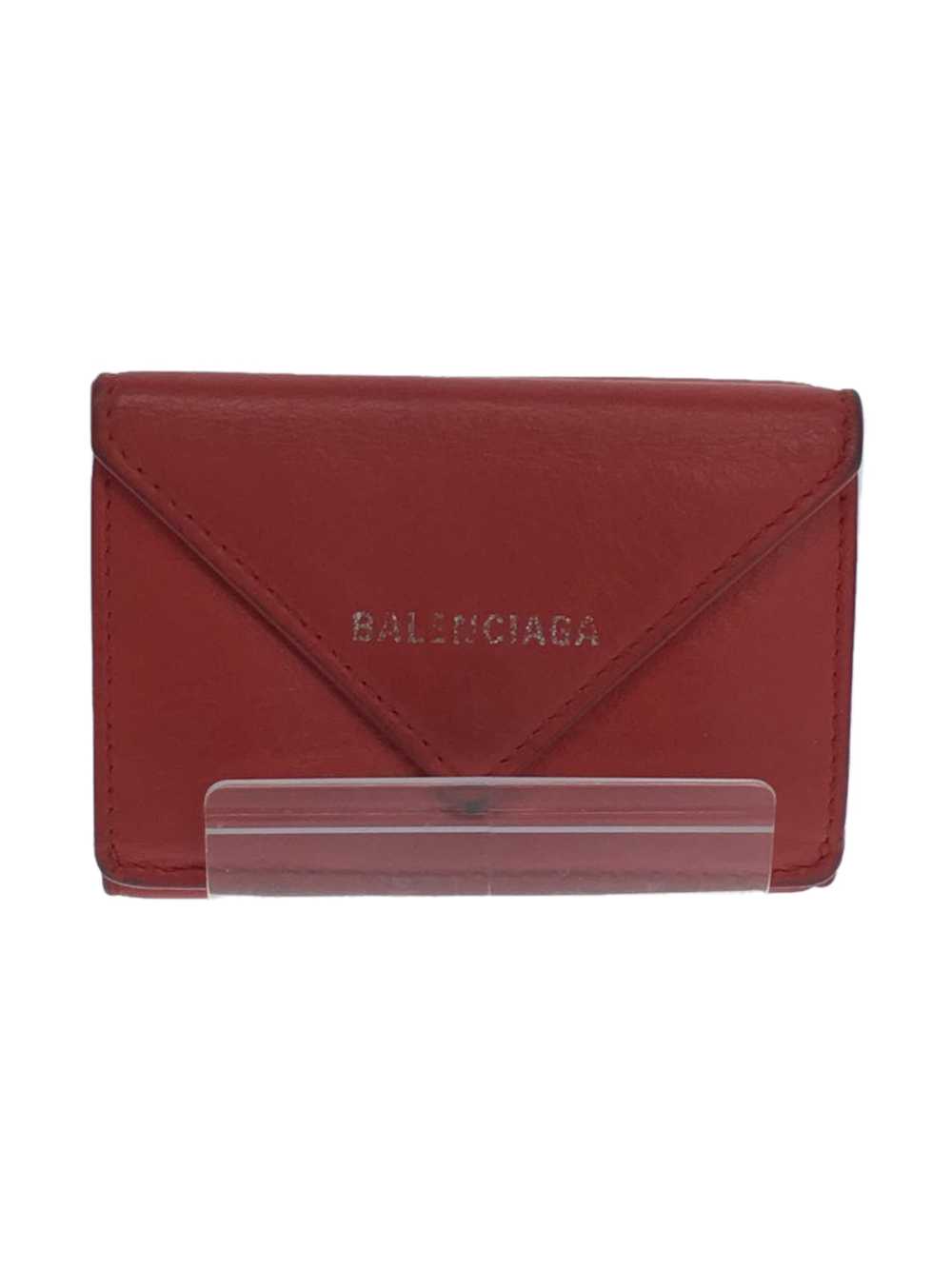Balenciaga Trifold Wallet Leather Red Women - image 1