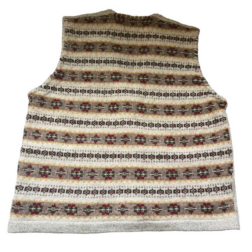 Eddie Bauer Vintage Wool Sweater Vest Size Medium - image 2