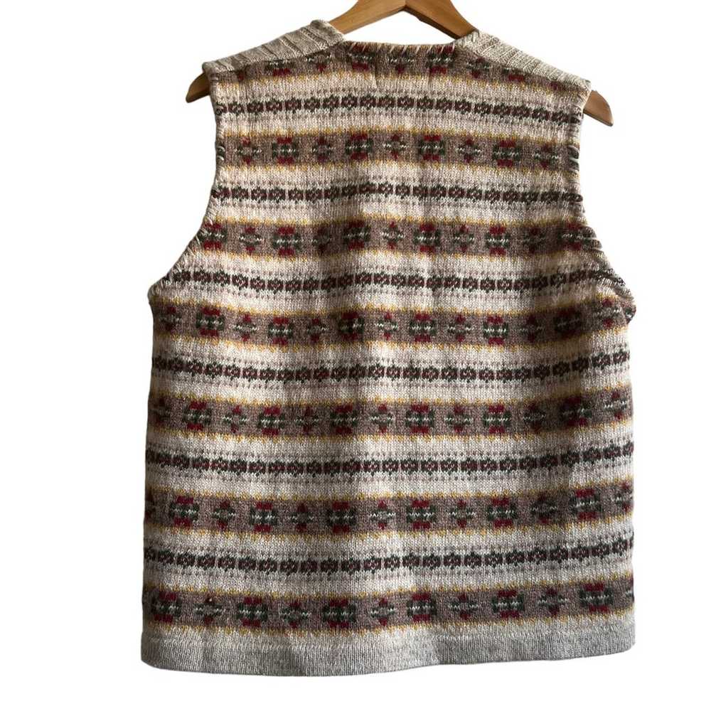 Eddie Bauer Vintage Wool Sweater Vest Size Medium - image 5