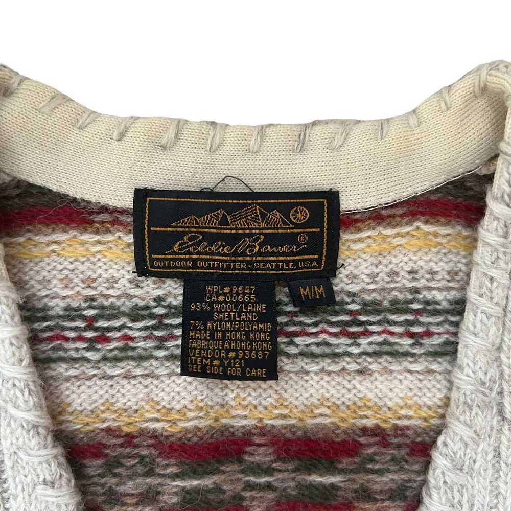 Eddie Bauer Vintage Wool Sweater Vest Size Medium - image 6