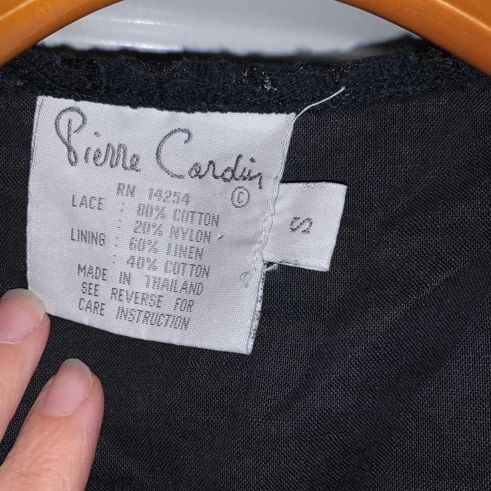 Pierre Cardin Black Lace Vest Ladies Small Vintag… - image 2