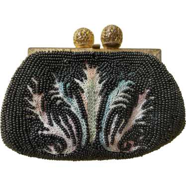 Lovely Hand Made French Beaded Change Purse - image 1