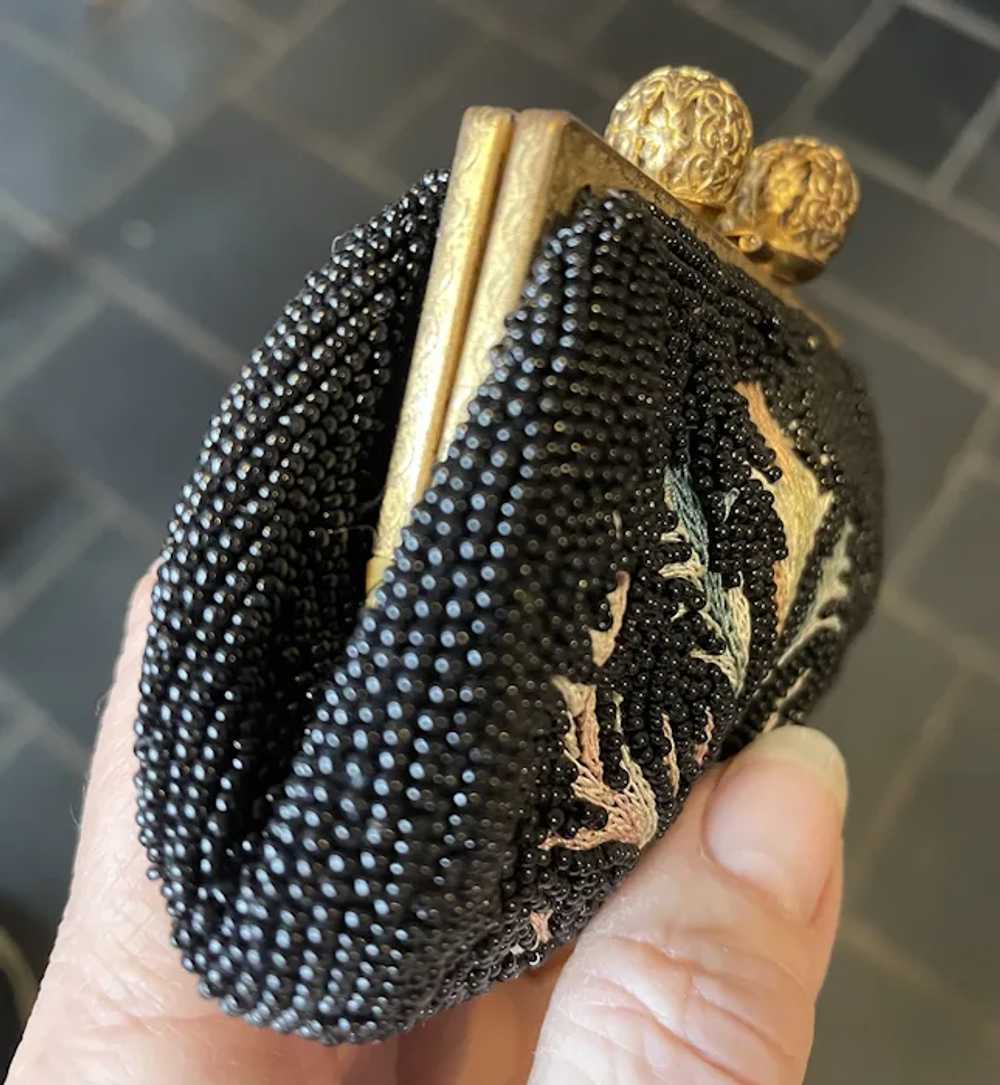 Lovely Hand Made French Beaded Change Purse - image 3