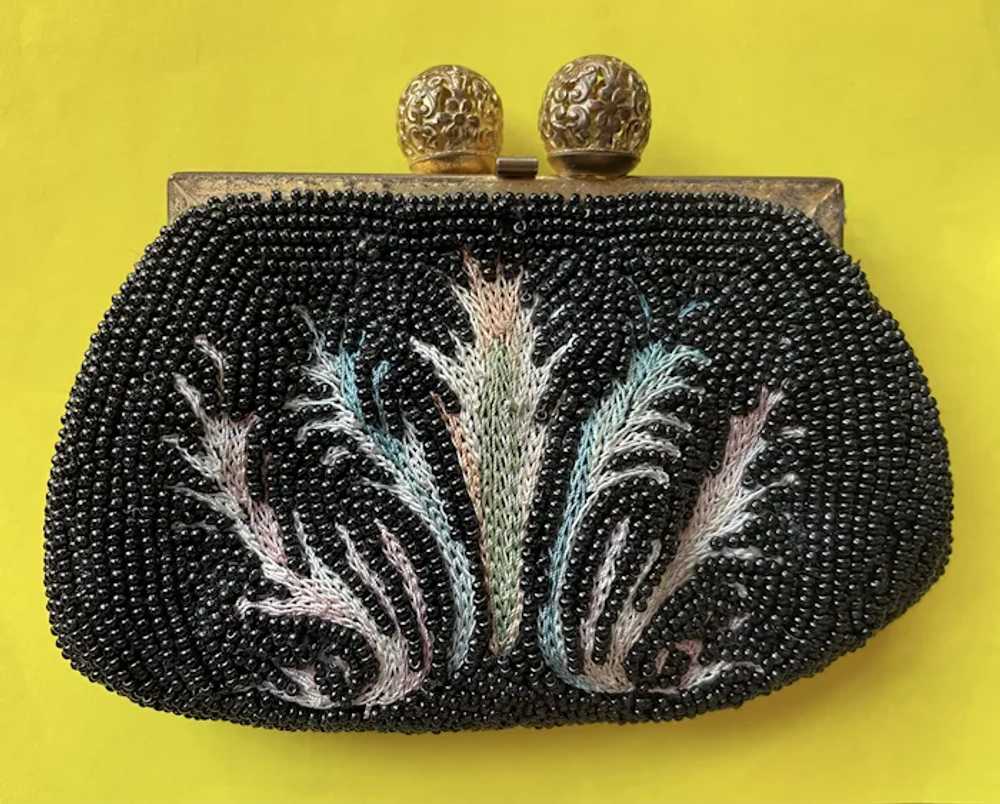 Lovely Hand Made French Beaded Change Purse - image 4