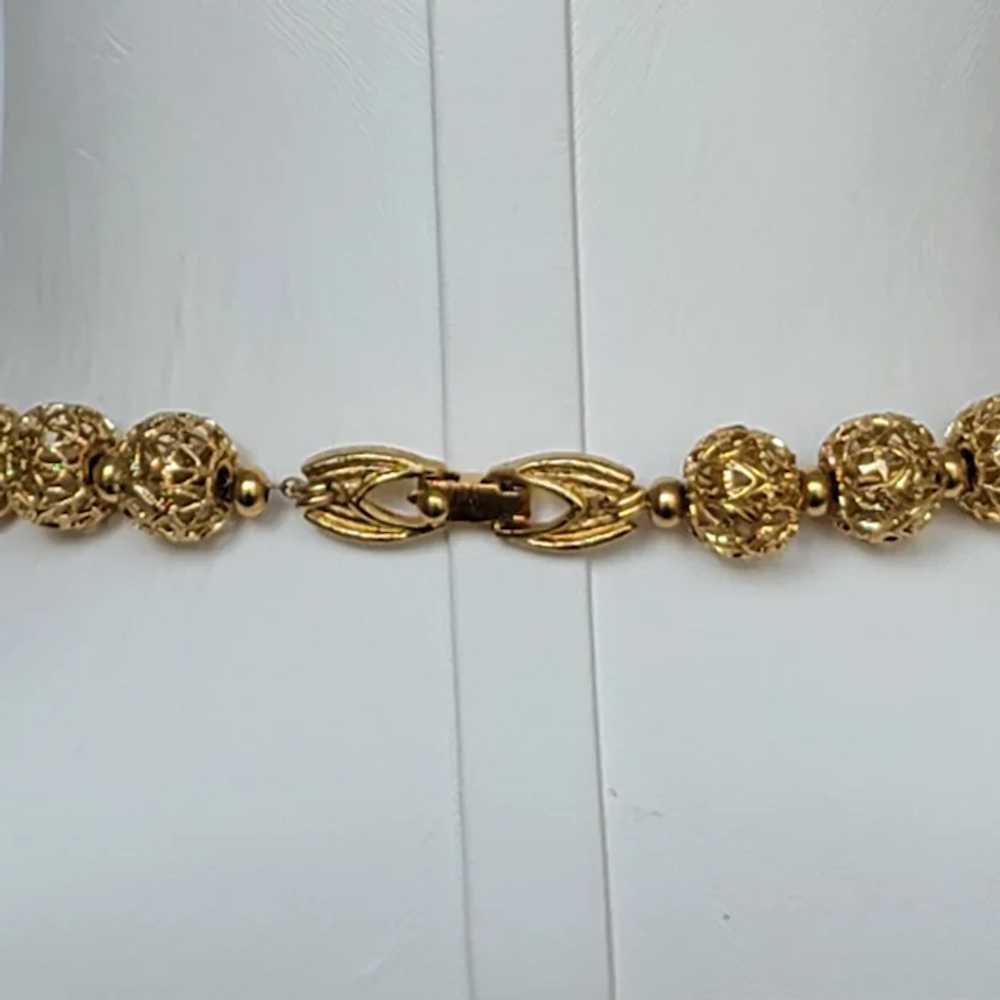 Vintage Monet "Bal D' Or" Gold Tone Gold Plated F… - image 11