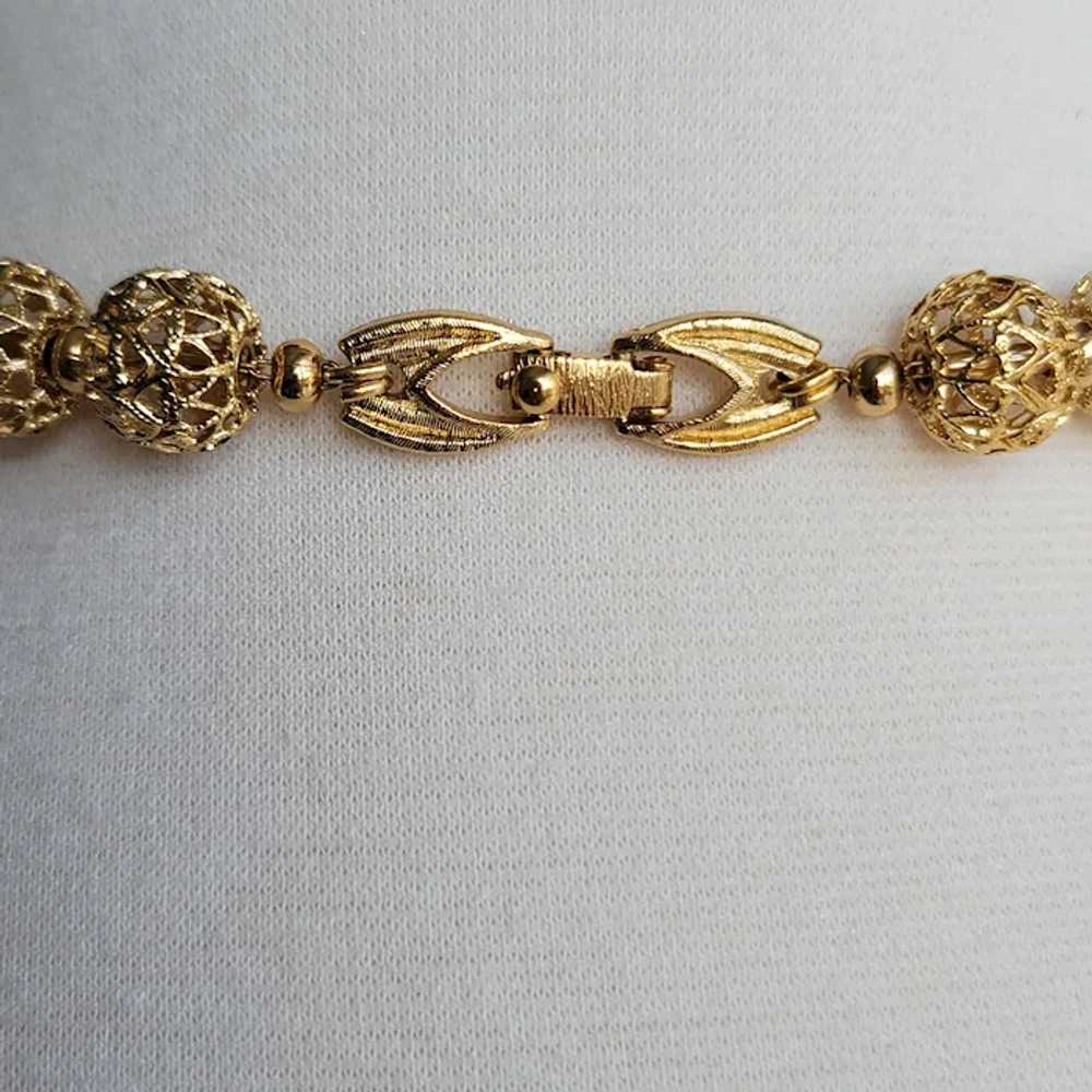 Vintage Monet "Bal D' Or" Gold Tone Gold Plated F… - image 12