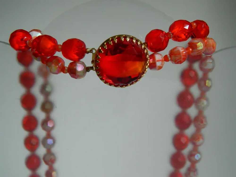 Gorgeous Hattie Carnegie Orange Glass Bead Neckla… - image 6