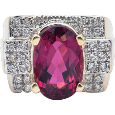 Laura Ramsey 14K Yellow Gold 5.91Ct Rubellite Tou… - image 1