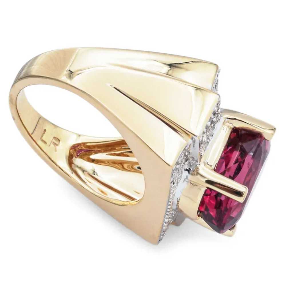 Laura Ramsey 14K Yellow Gold 5.91Ct Rubellite Tou… - image 5