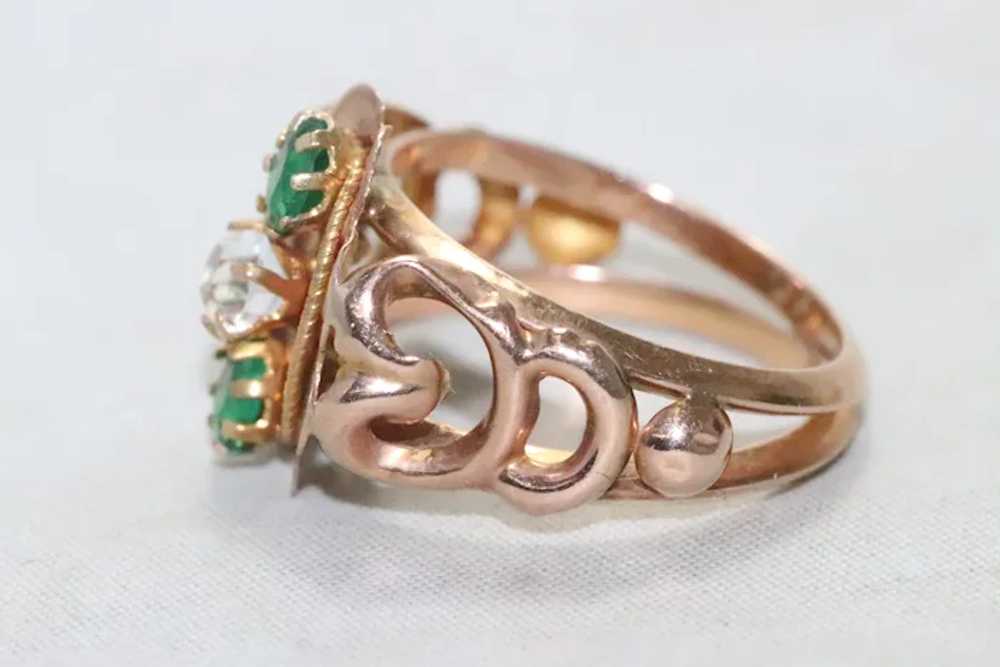 Vintage 18K Rose Gold Ring - image 2