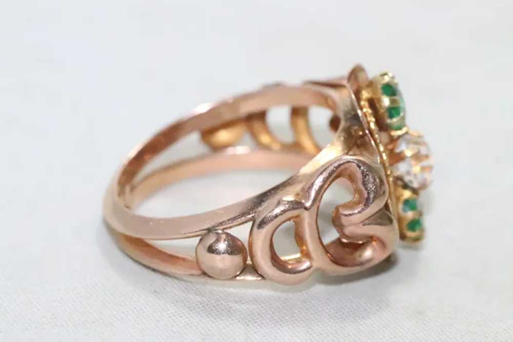 Vintage 18K Rose Gold Ring - image 3