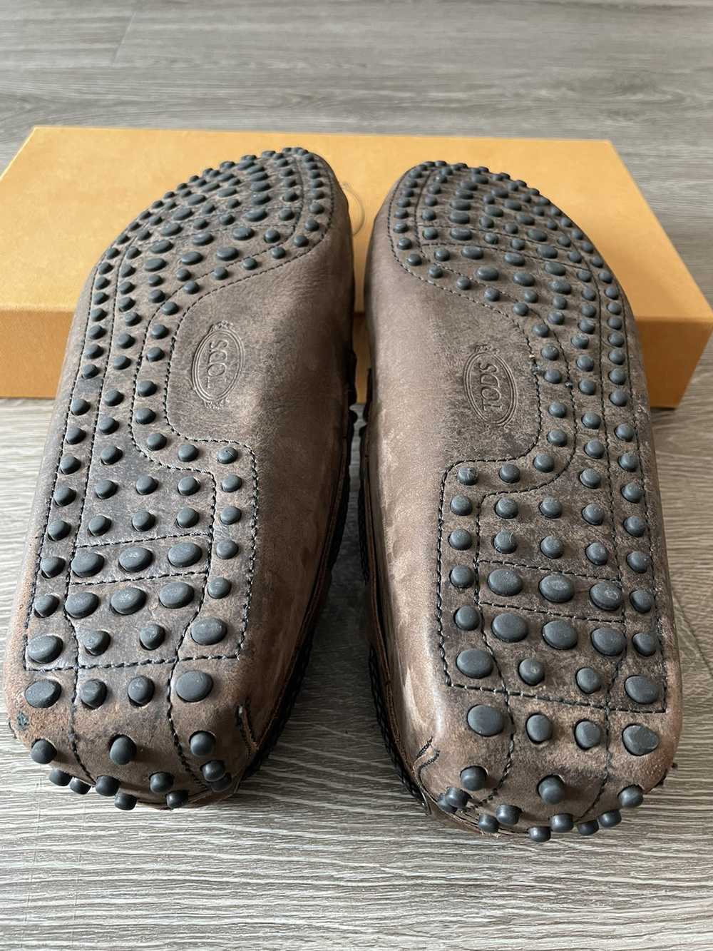 Tod's Tod’s Brown Leather Driving Shoe Black Deta… - image 5