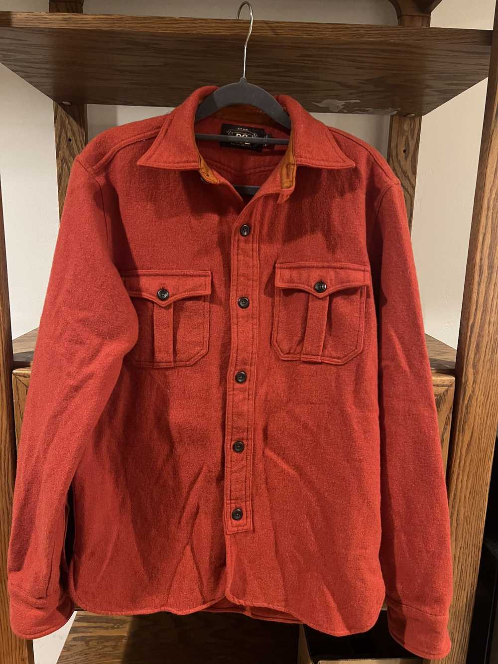 RRL Ralph Lauren RRL Over Shirt Red Wool Small - image 1