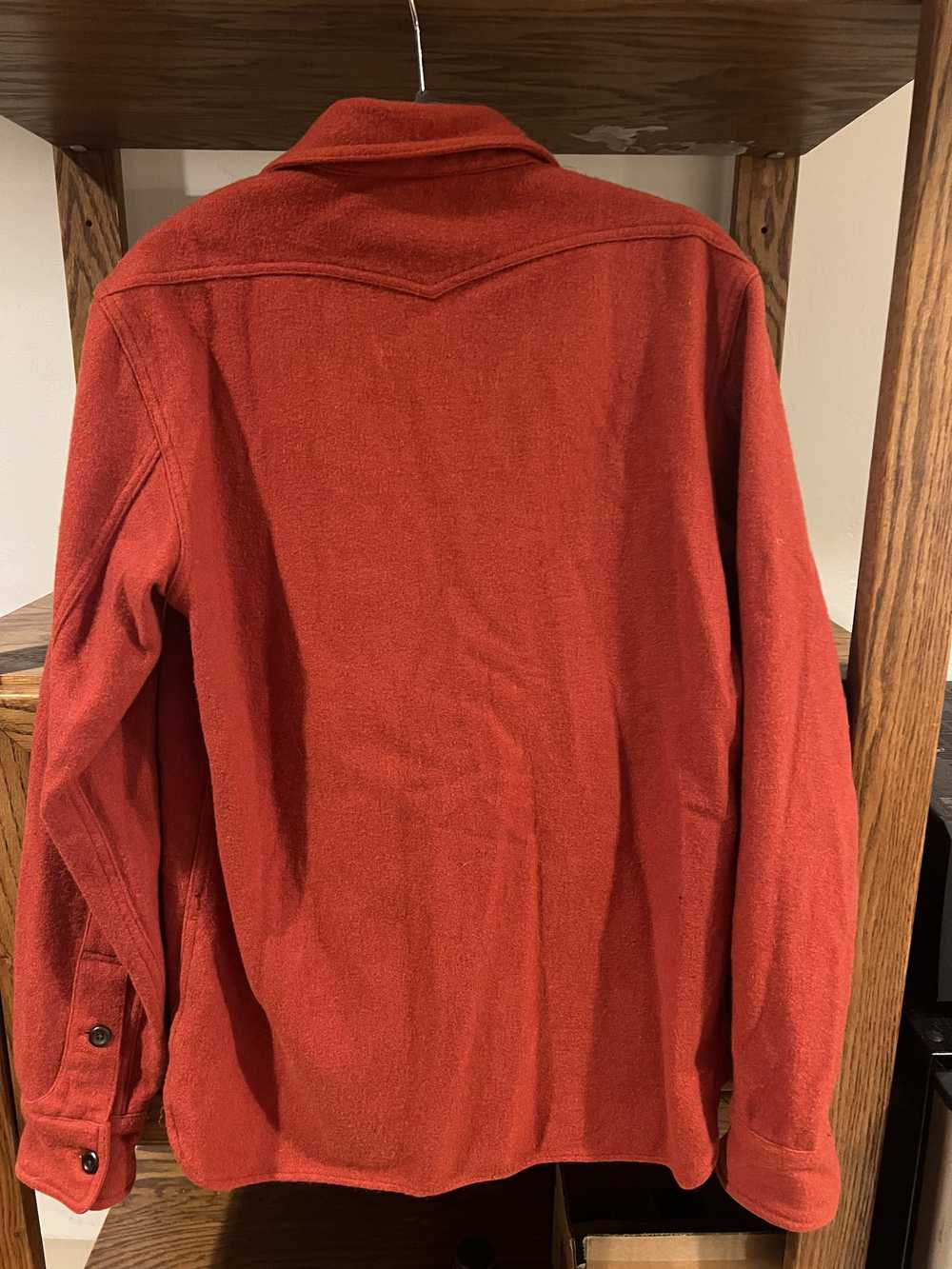 RRL Ralph Lauren RRL Over Shirt Red Wool Small - image 2