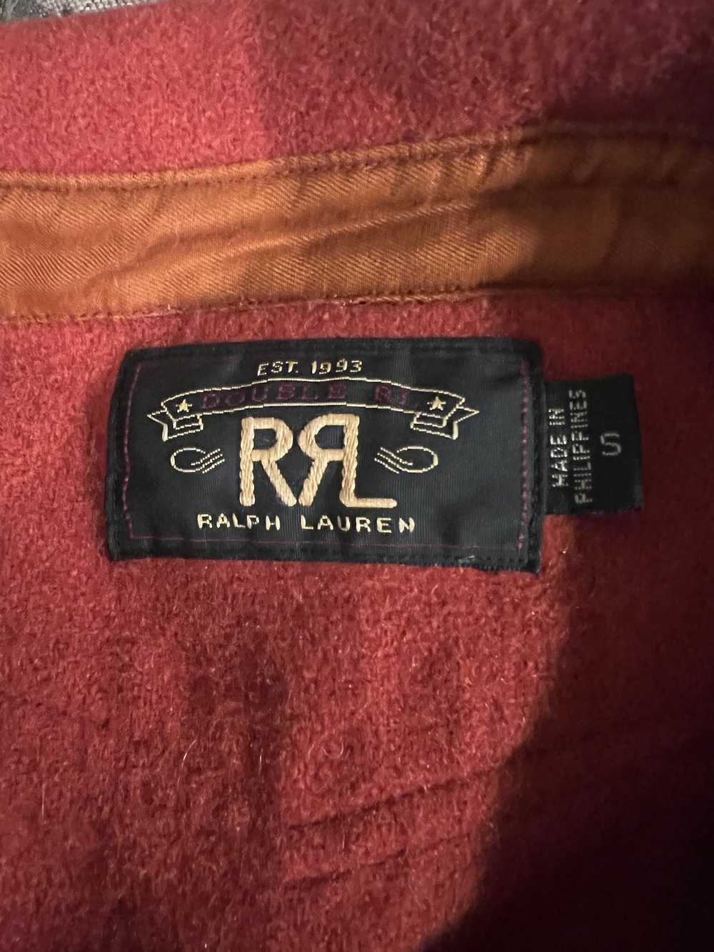 RRL Ralph Lauren RRL Over Shirt Red Wool Small - image 3