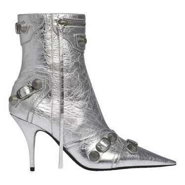 Balenciaga Cagole leather biker boots - image 1