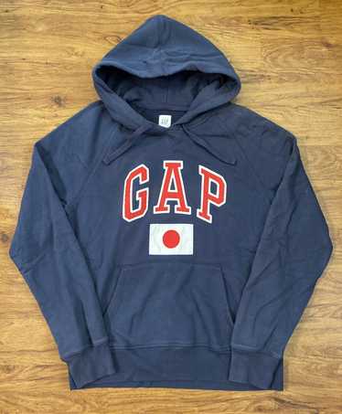 Gap Vintage GAP Hoodie ARC Japan Flag Navy Rare 10