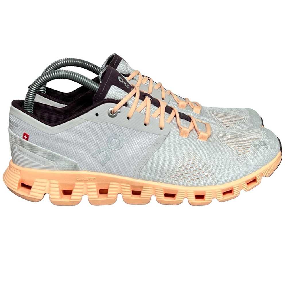 ON On Cloud X 2.0 Grey Peach Running Shoes Women'… - image 1