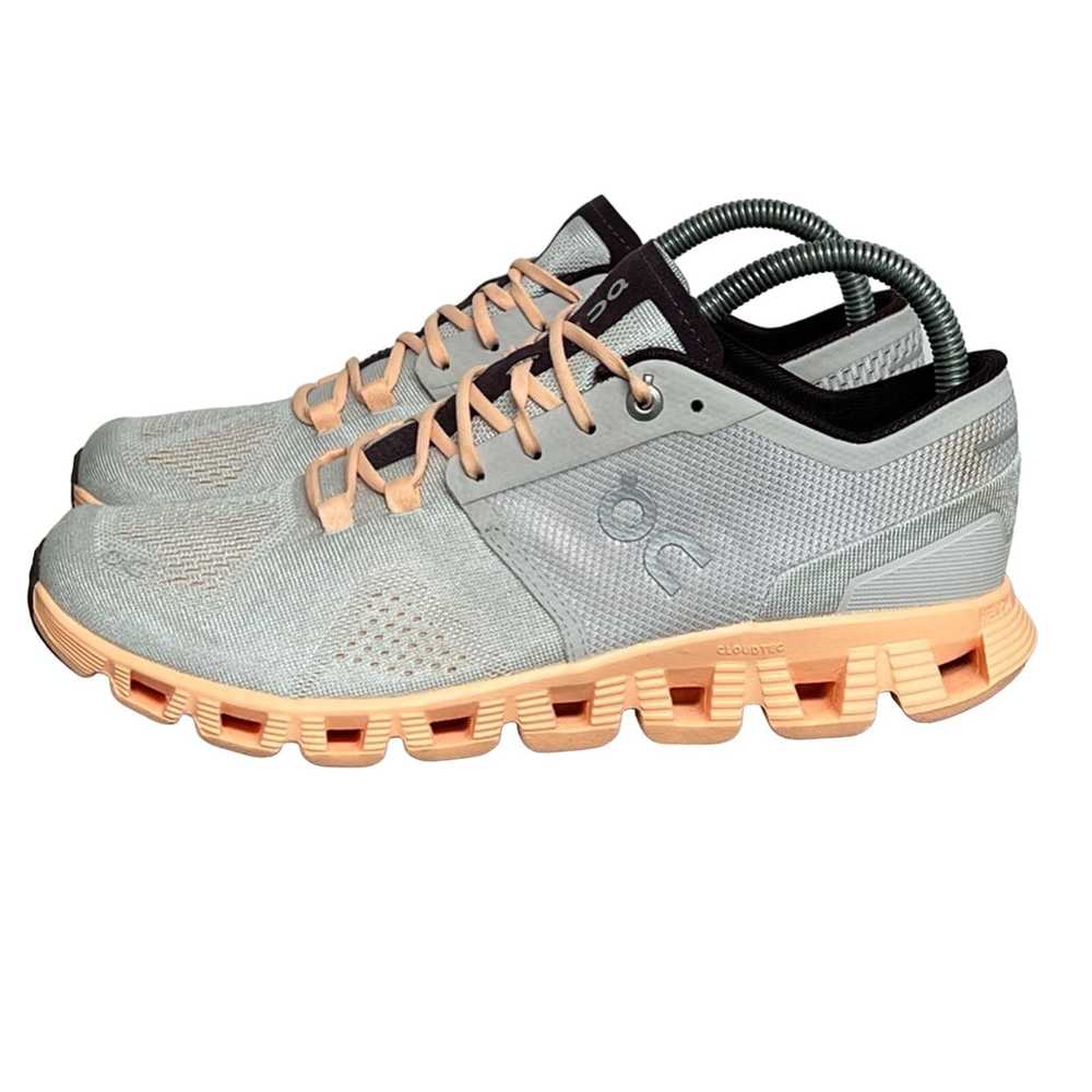 ON On Cloud X 2.0 Grey Peach Running Shoes Women'… - image 5