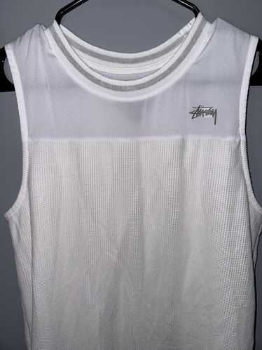 Stussy Stussy white tank top dress.