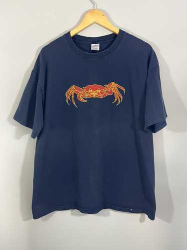 Vintage Vintage Sun Faded Crab Navy Blue Distresse