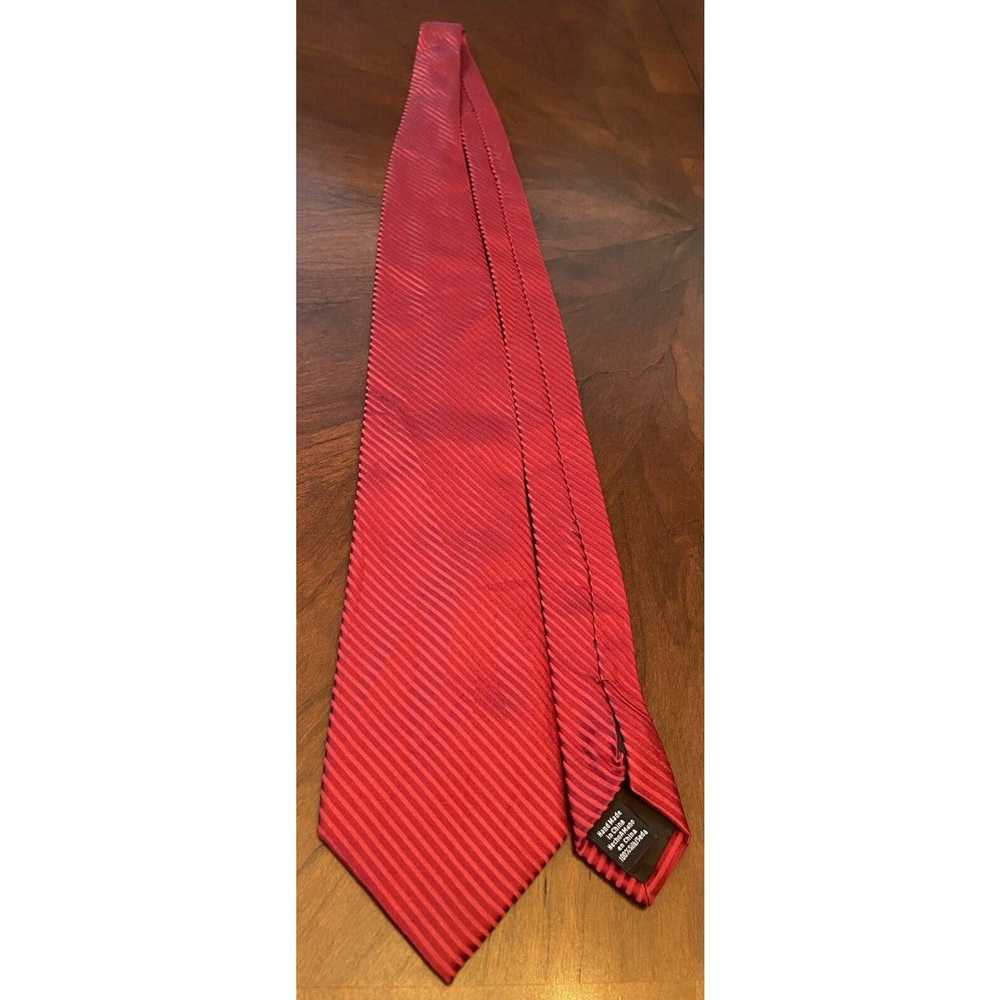 Axist Axist Red Hand Made 100% Silk Men’s Neck Ti… - image 3